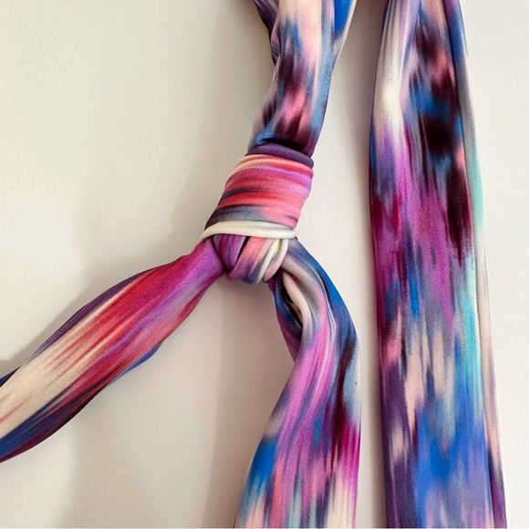 Time and Tru Womens Pink, Purple, Blue Abstract Bandeau Tube Style Bikini Top 2X - Picture 10 of 11